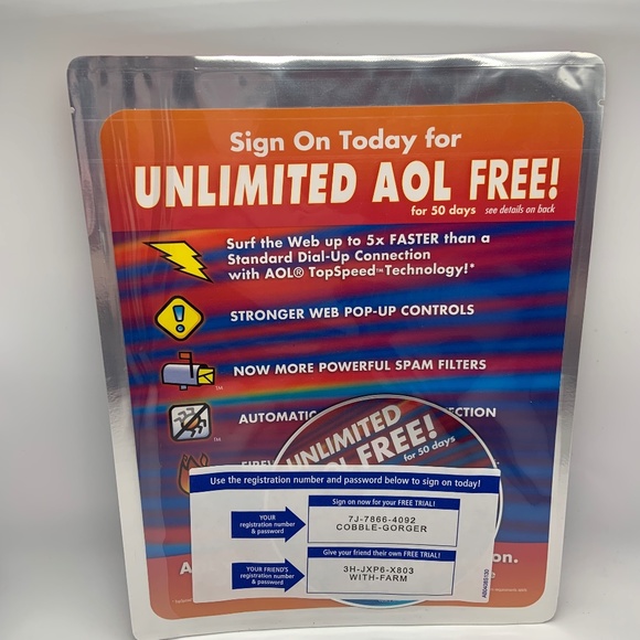 Vintage Unlimited AOL NASCAR Race Old Technology Giveaway Disc Sealed - Picture 5 of 7